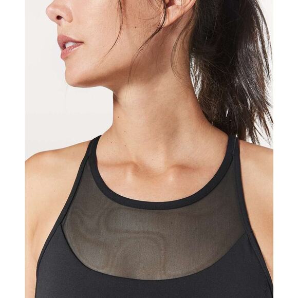 Lululemon Women’s Clip-In Long Line Sweat Wicking Athletic Sports Bra Black - Picture 4 of 12